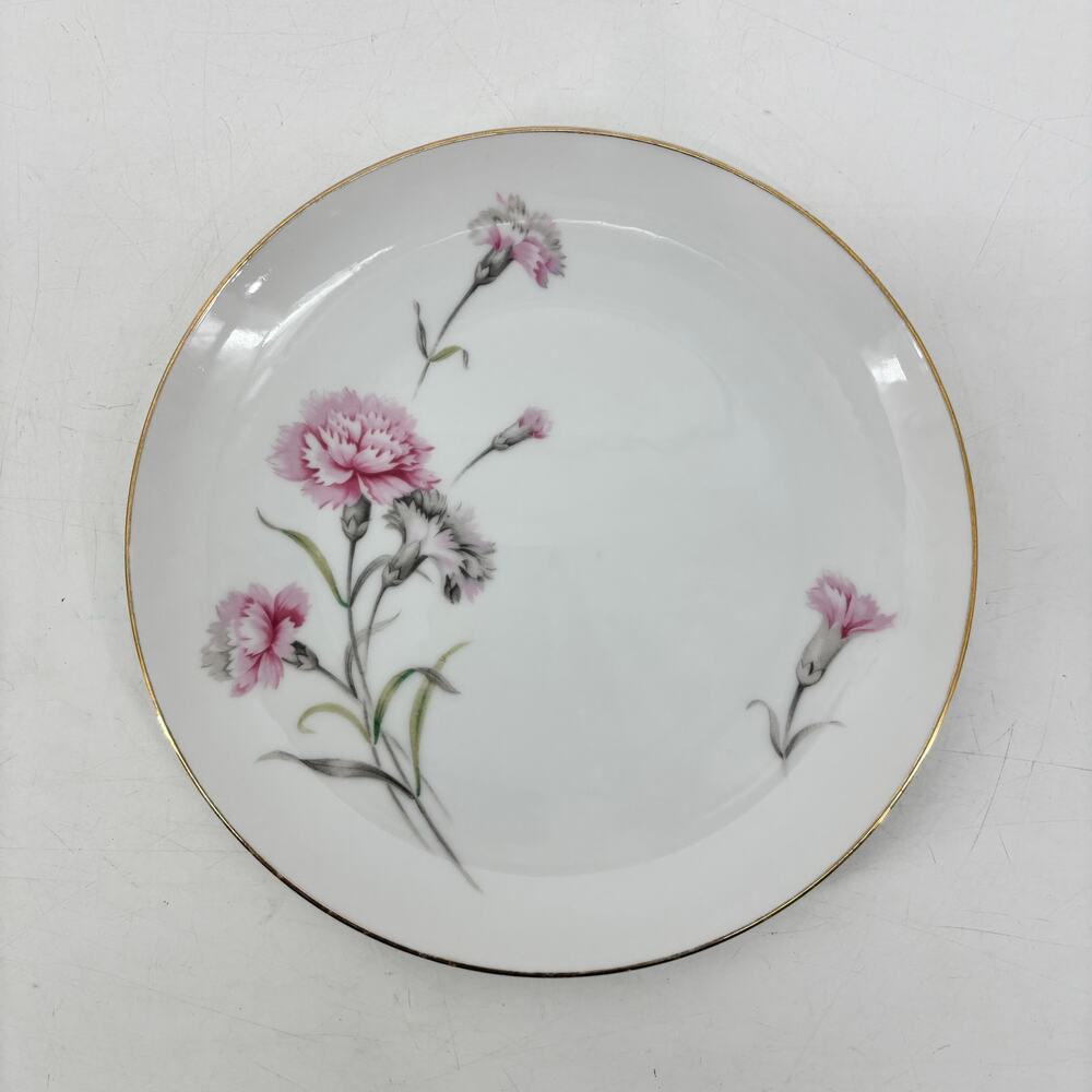Royal Court Fine China Floral Salad Plate Japan Carnation Flower Gold Trim